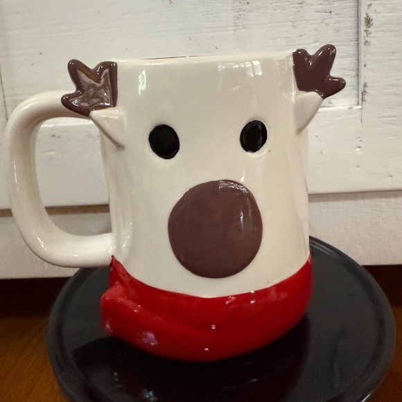 Red and White 'Oh Deer' Mug - Picture 2 of 2